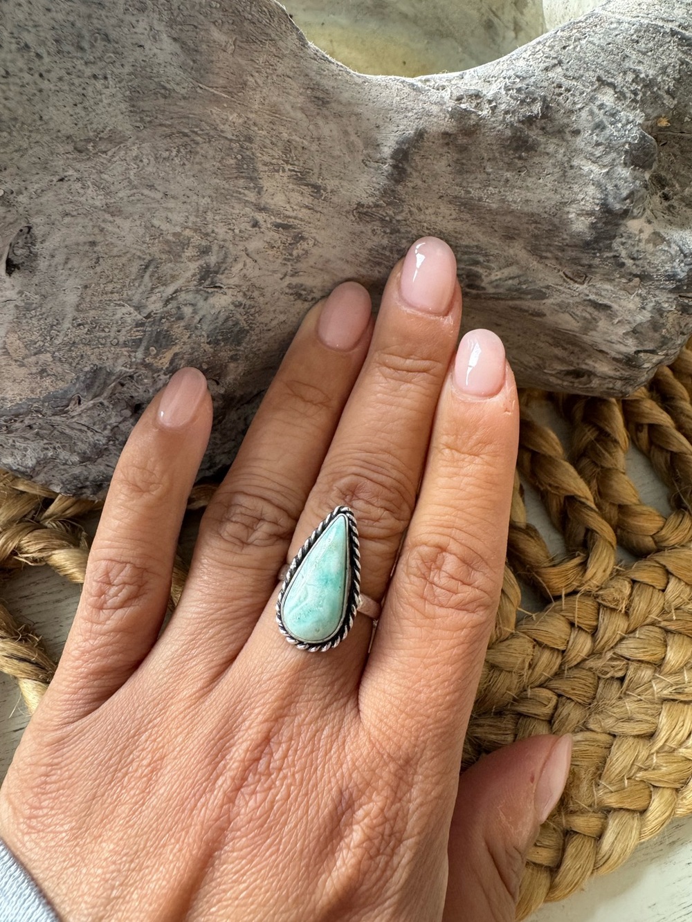 🤩NEW GREEN CHALCEDONY RING